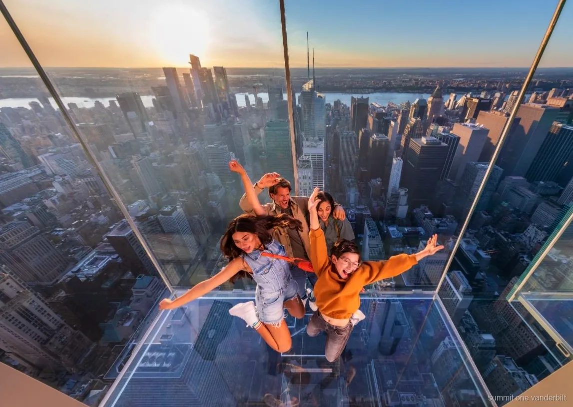 Guide leading visitors through SUMMIT One Vanderbilt observation deck